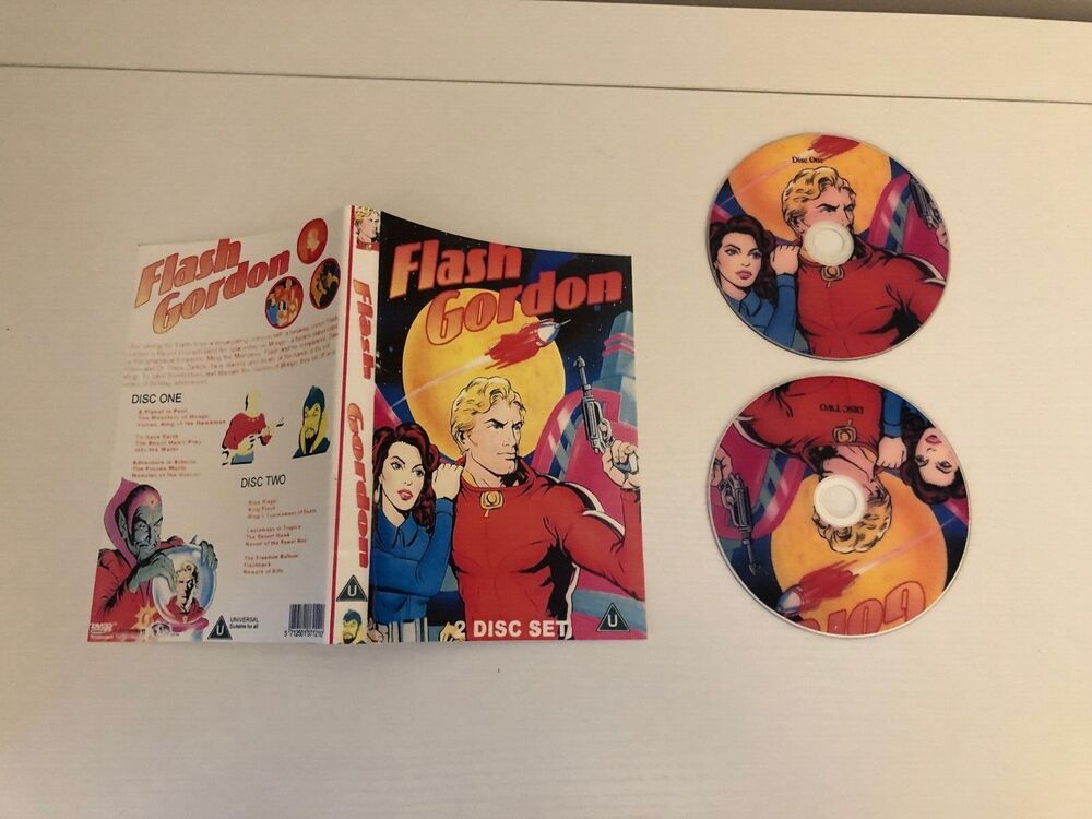 Flash Gordon DVD 2‎ Disc Set Vintage Rare Animated 5712501371210 No Case